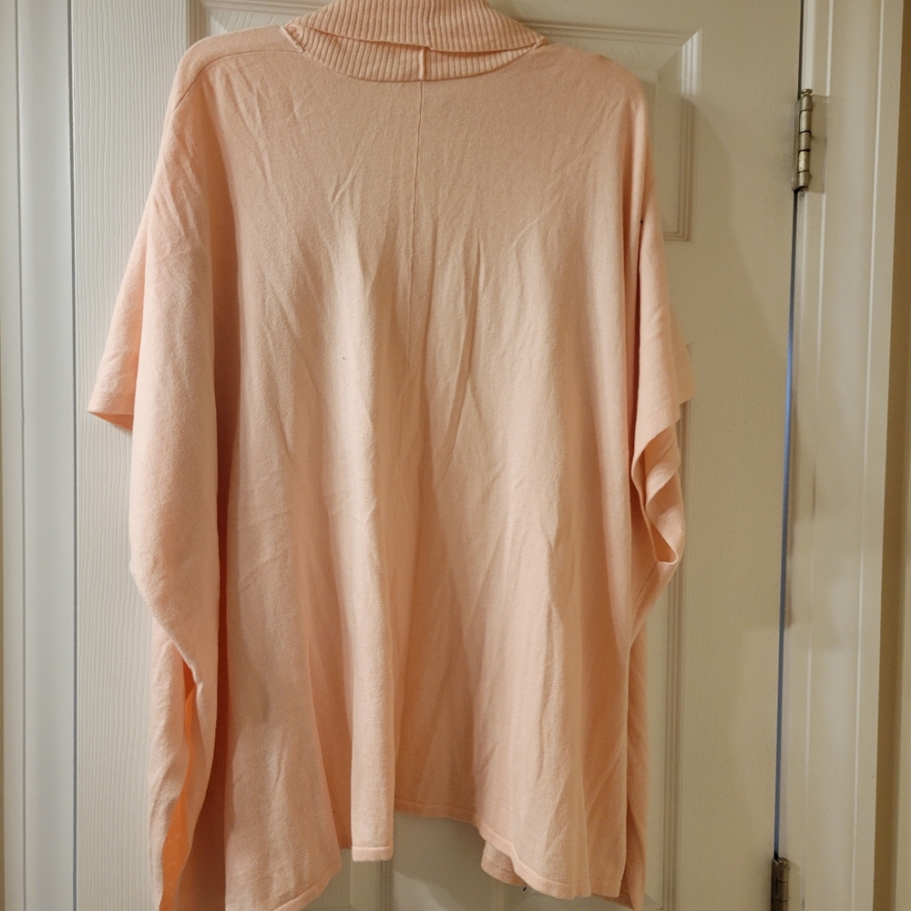 Chico's Pale Pink Short Sleeve Lightweight Ruana Style Sweater ~ OSFM ~ Pretty! - Picture 7 of 13